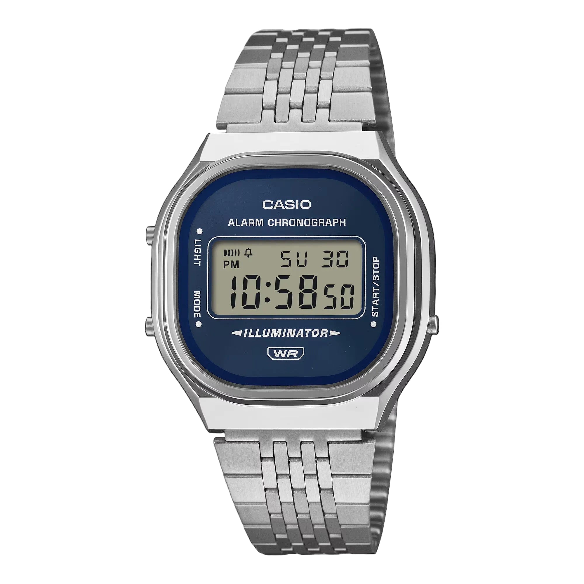 Casio Vintage A140WE-2AEF Silver Tone Bracelet Watch