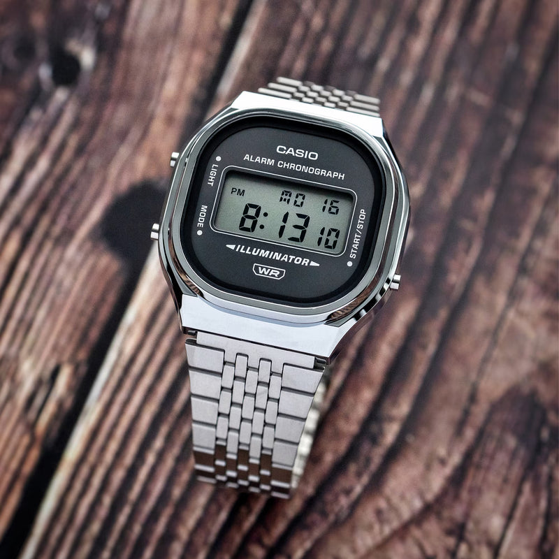 Casio Vintage A140WE-8AEF Silver Tone Bracelet Watch