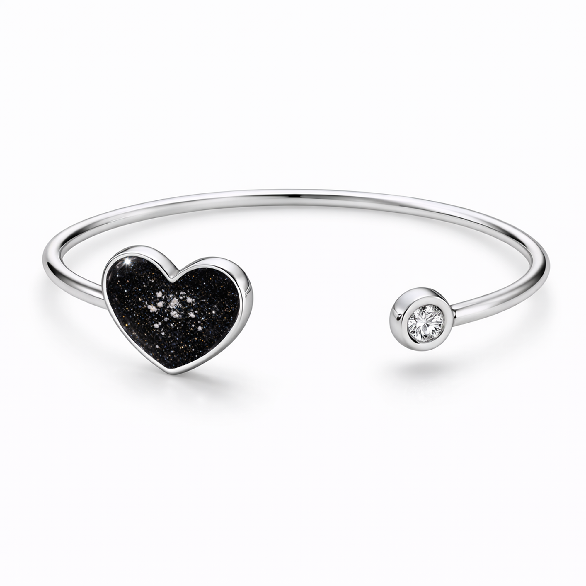 Sterling Silver Heart Keepsake Bangle