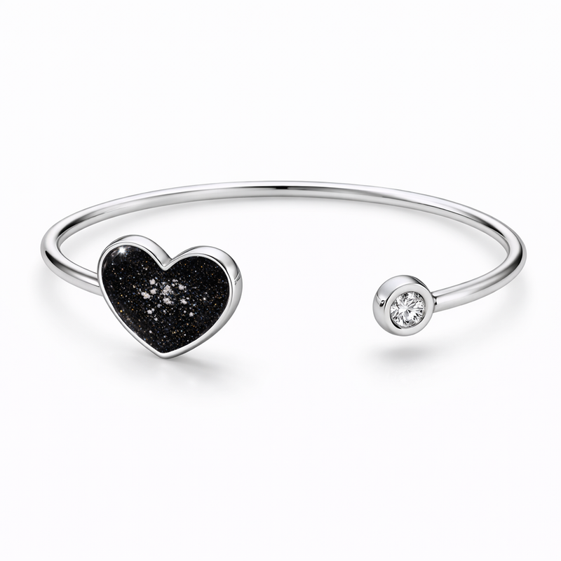 Sterling Silver Heart Keepsake Bangle