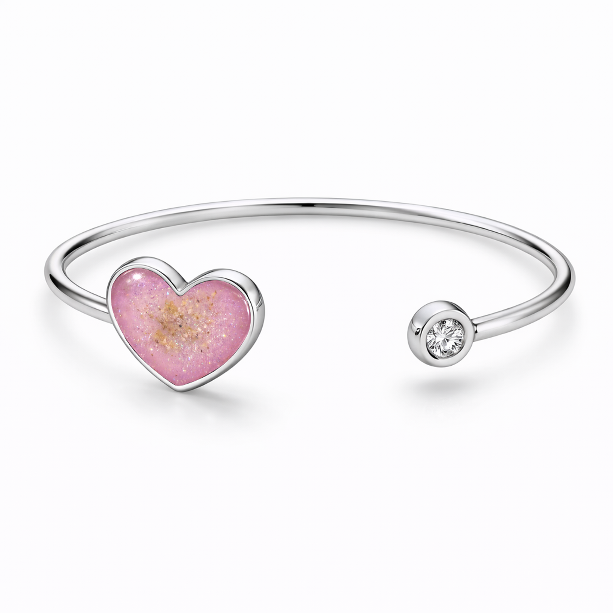 Sterling Silver Heart Keepsake Bangle