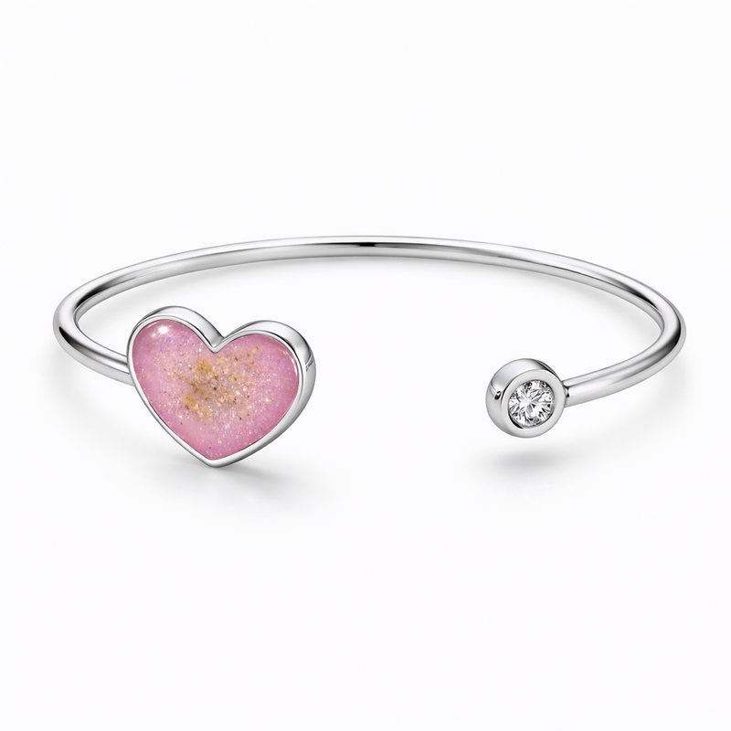 Sterling Silver Heart Keepsake Bangle