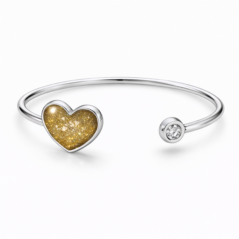 Sterling Silver Heart Keepsake Bangle