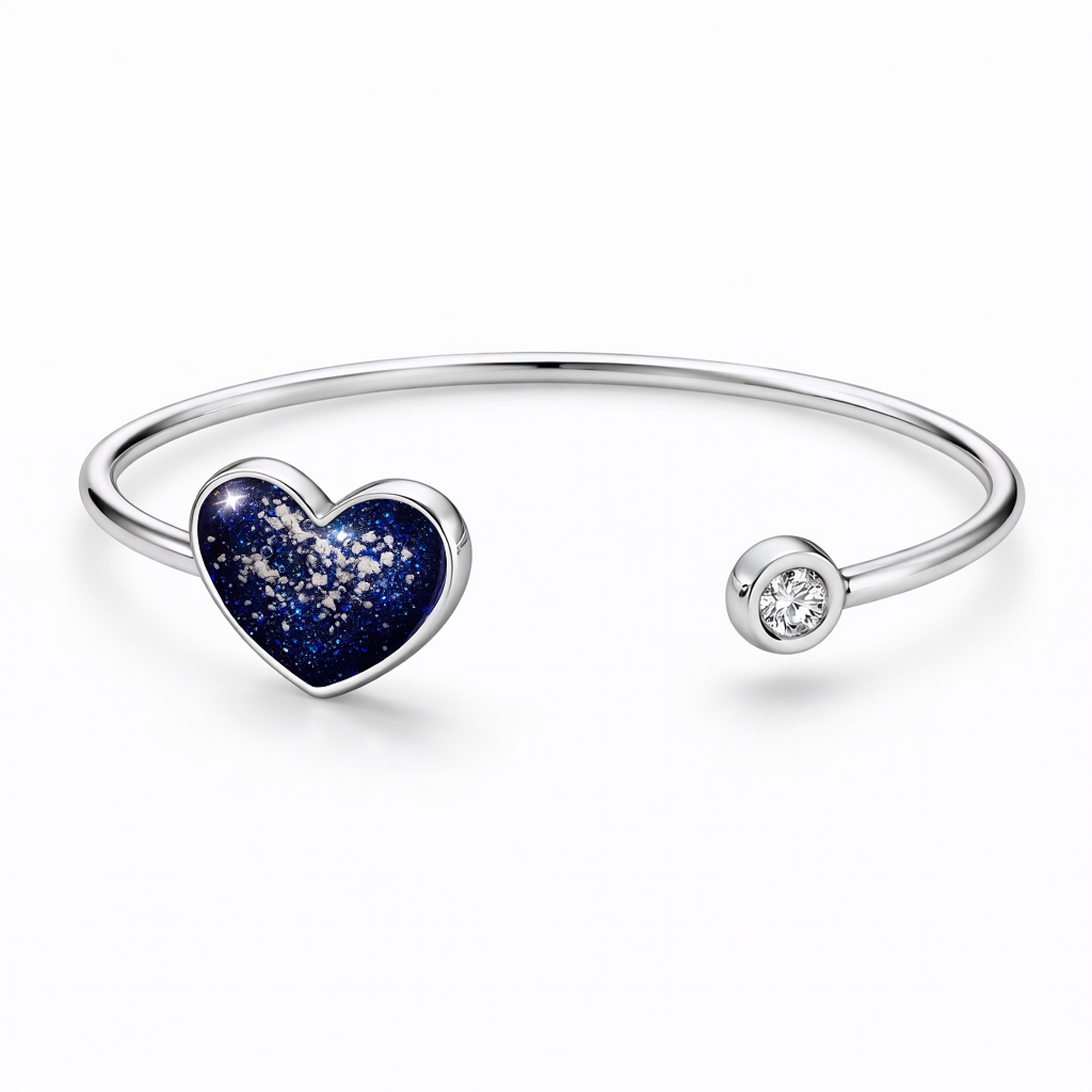 Sterling Silver Heart Keepsake Bangle