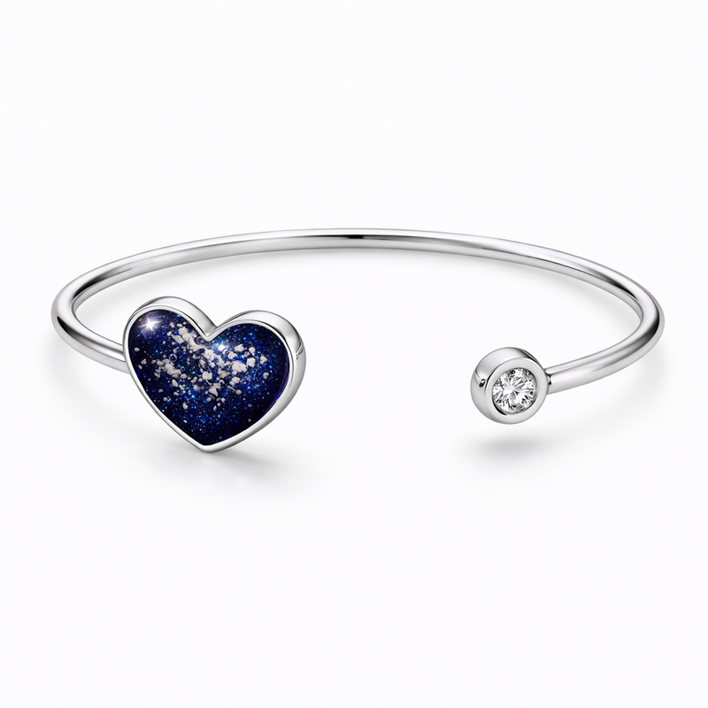 Sterling Silver Heart Keepsake Bangle