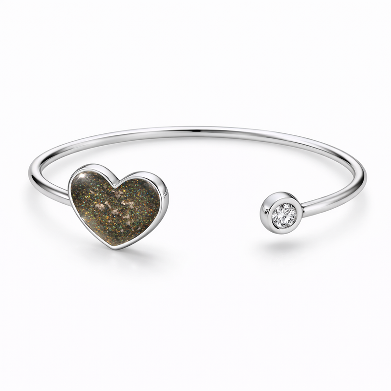 Sterling Silver Heart Keepsake Bangle