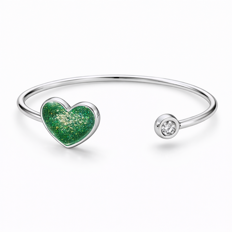 Sterling Silver Heart Keepsake Bangle