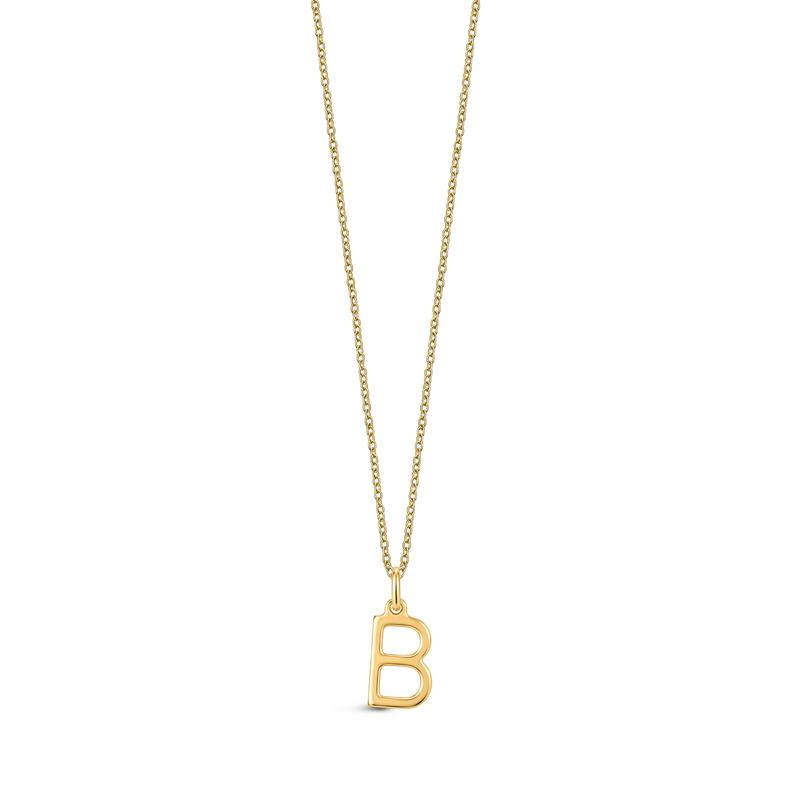 9ct Yellow Gold Initial 'B' Necklace