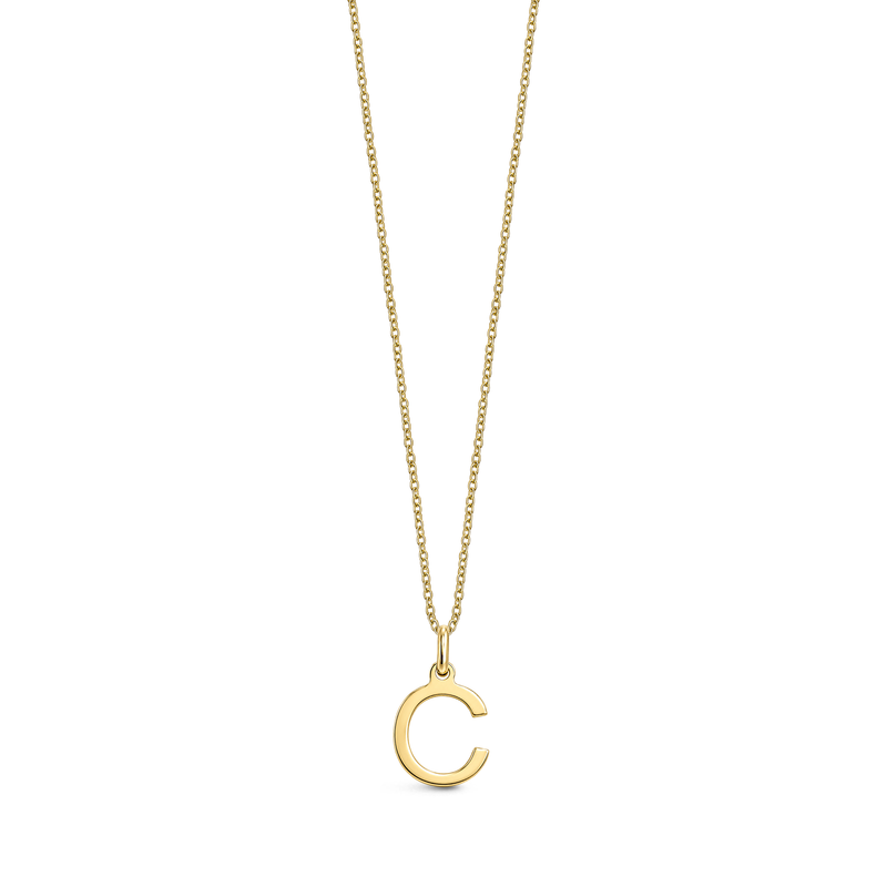 9ct Yellow Gold Initial 'C' Necklace