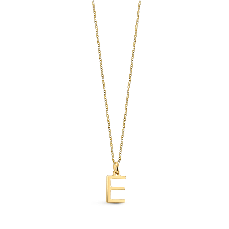 9ct Yellow Gold Initial 'E' Necklace