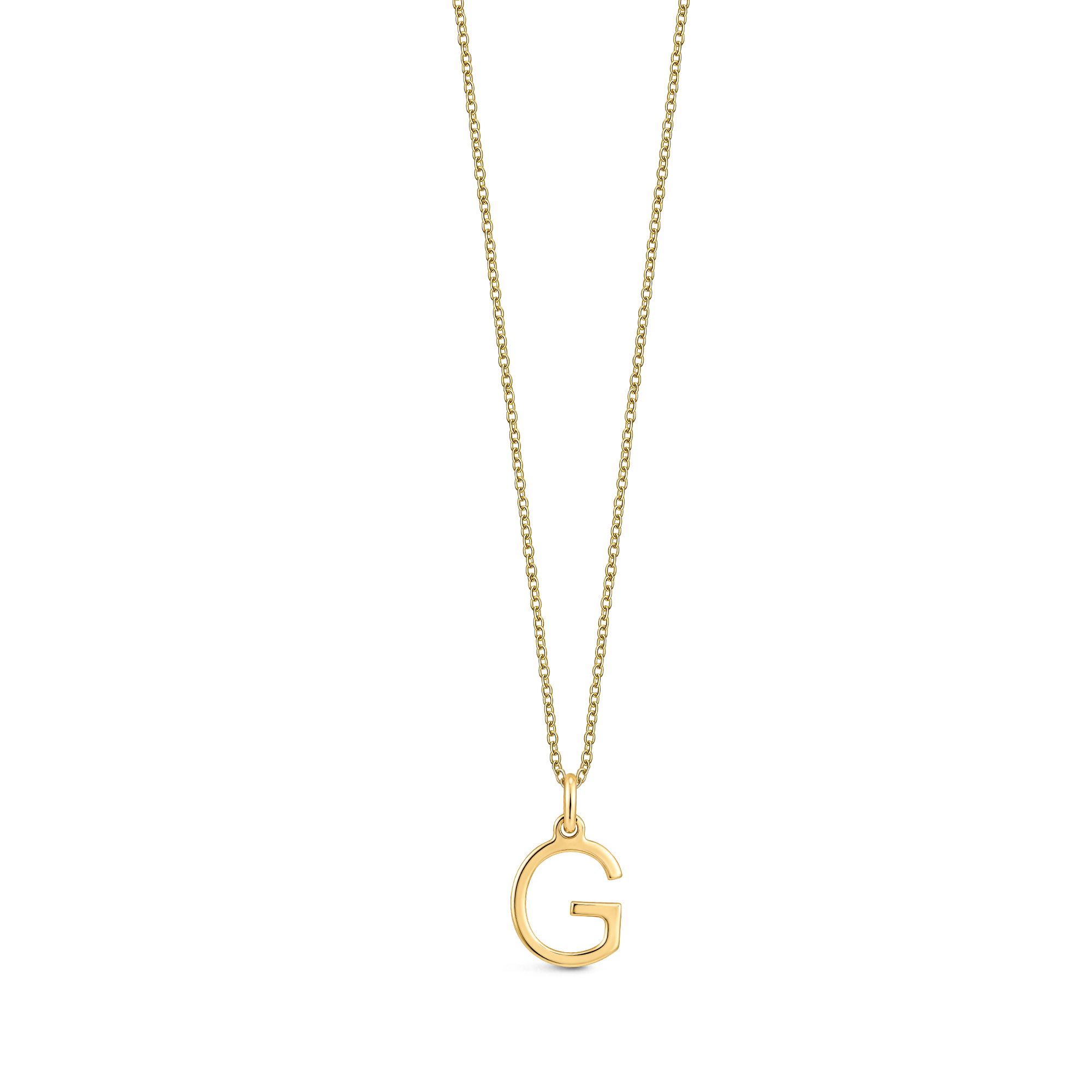 9ct Yellow Gold Initial 'G' Necklace