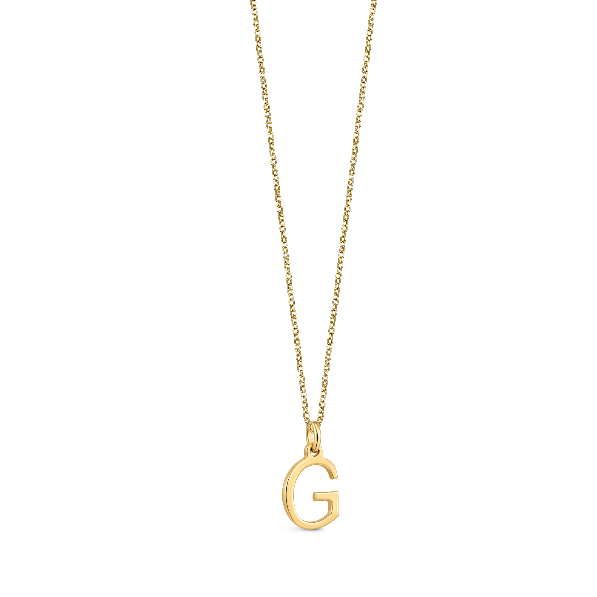 9ct Yellow Gold Initial 'G' Necklace