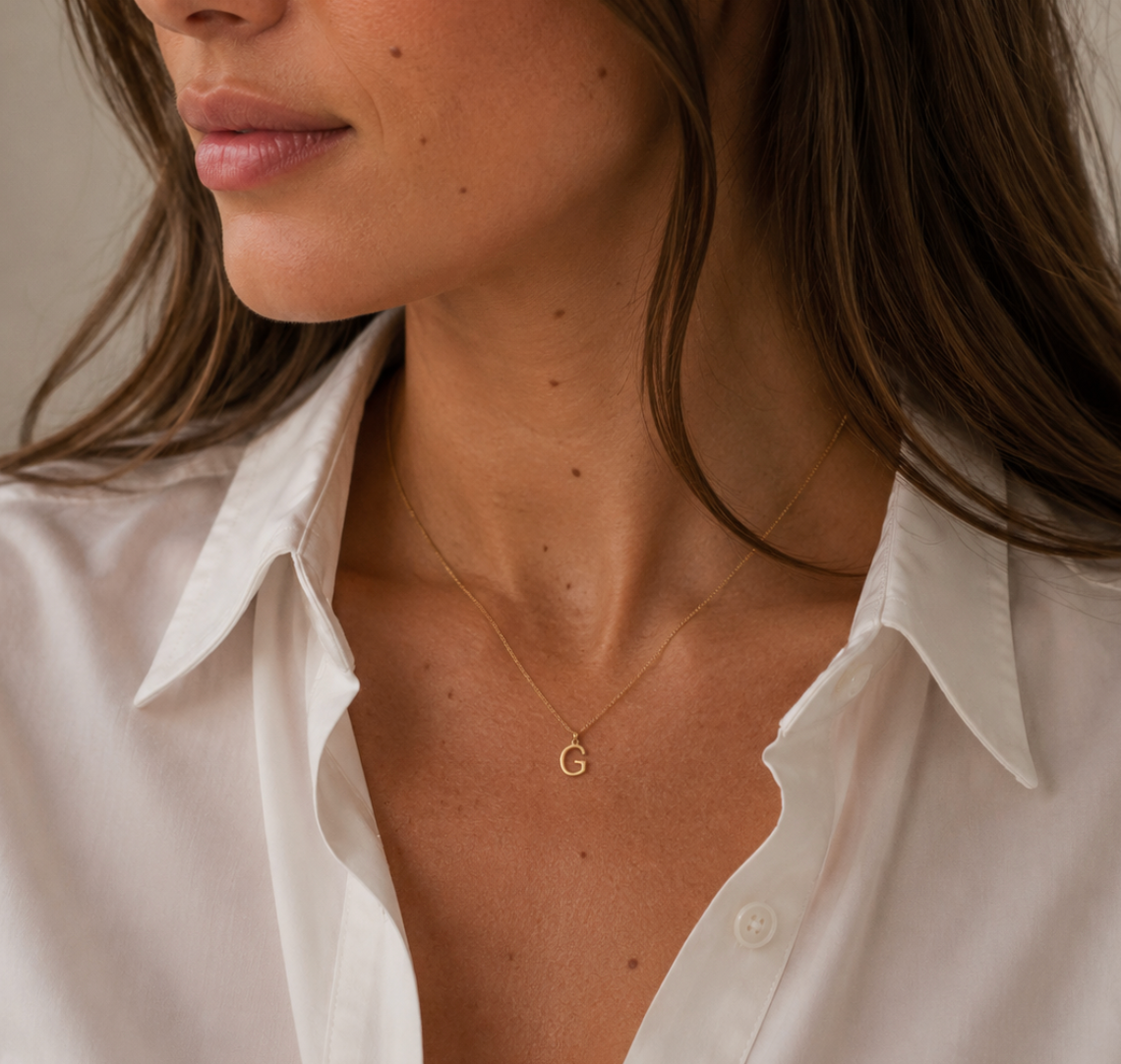 9ct Yellow Gold Initial 'G' Necklace