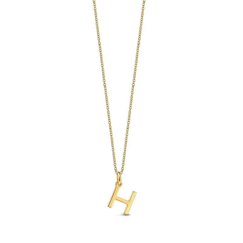 9ct Yellow Gold Initial 'H' Necklace