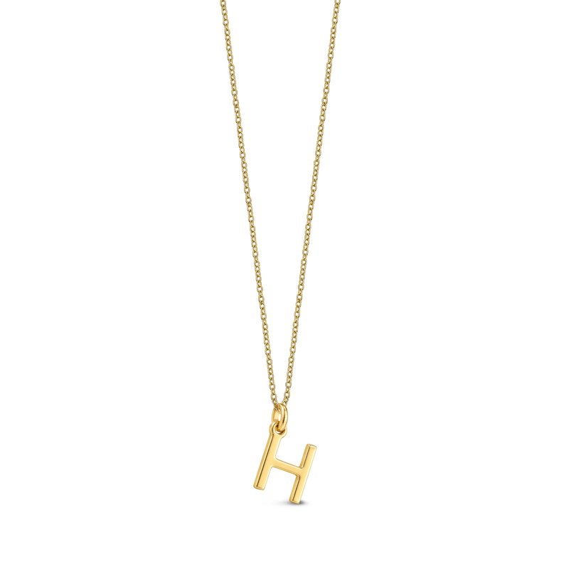 9ct Yellow Gold Initial 'H' Necklace