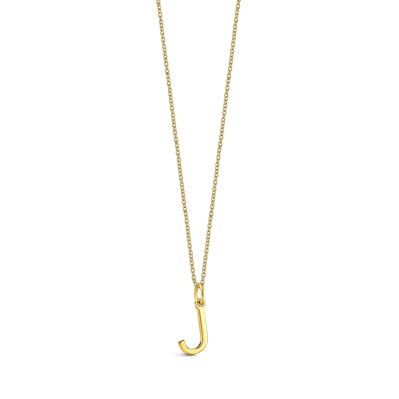 9ct Yellow Gold Initial 'J' Necklace