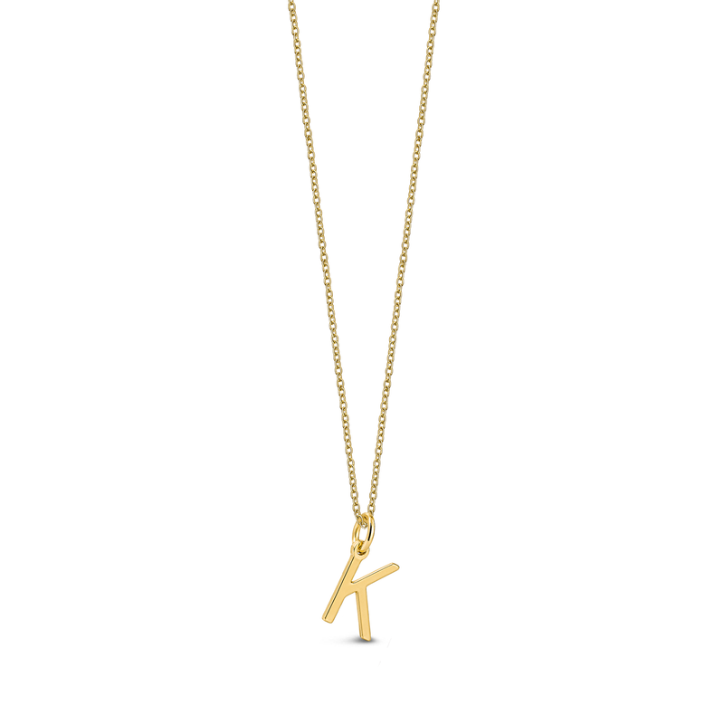 9ct Yellow Gold Initial 'K' Necklace