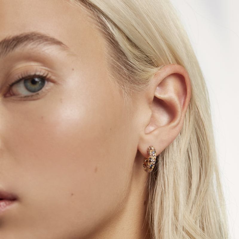 18ct Yellow Gold Vermeil Tiger Earrings
