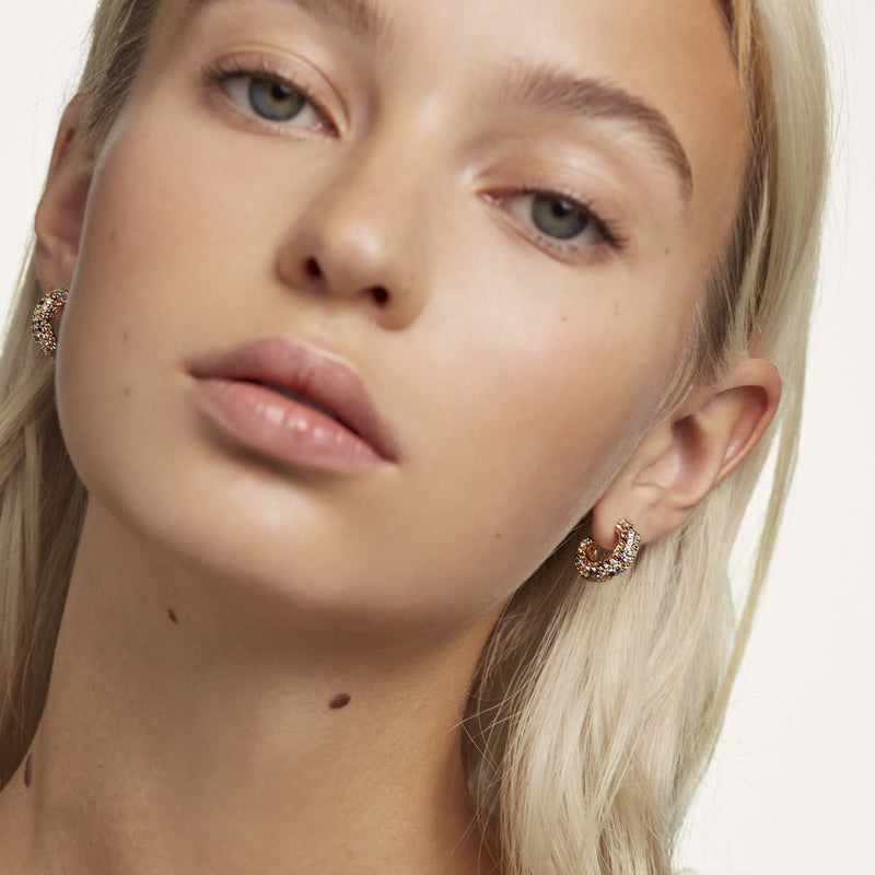 18ct Yellow Gold Vermeil Tiger Earrings