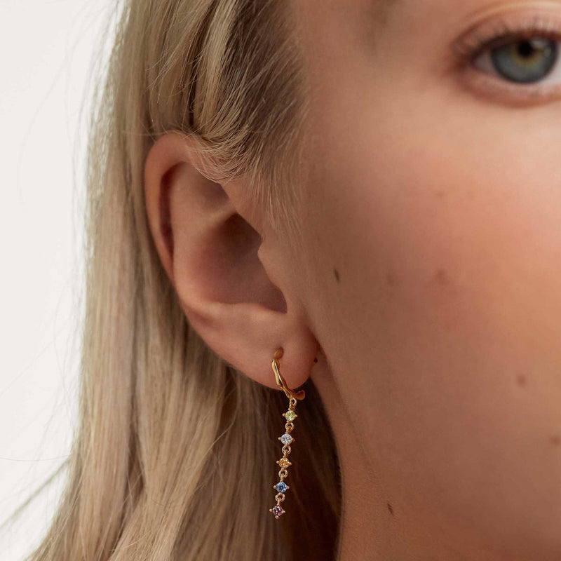 18ct Yellow Gold Vermeil Sage Earrings