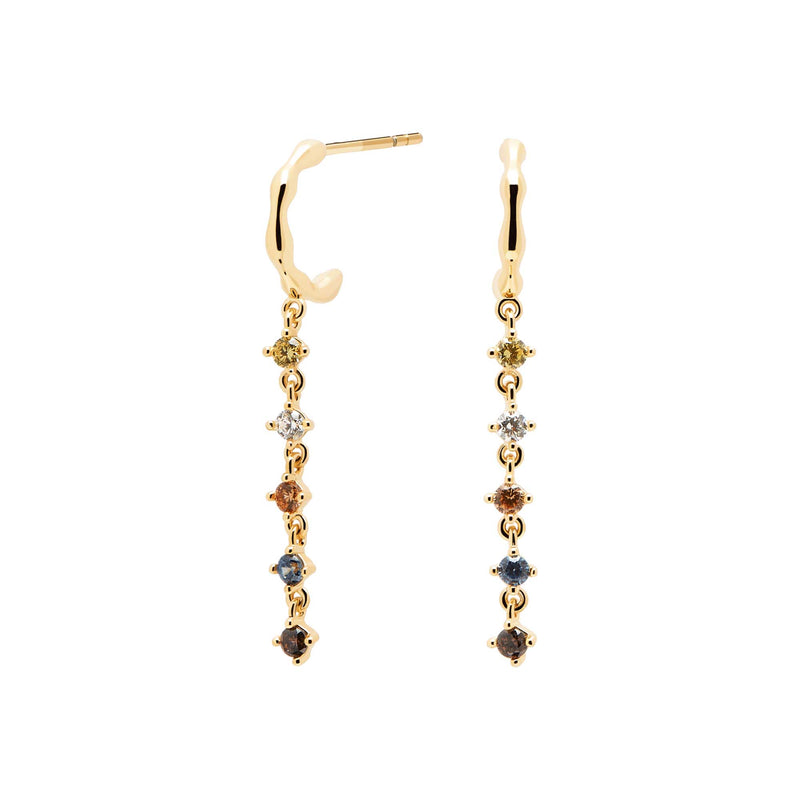 18ct Yellow Gold Vermeil Sage Earrings