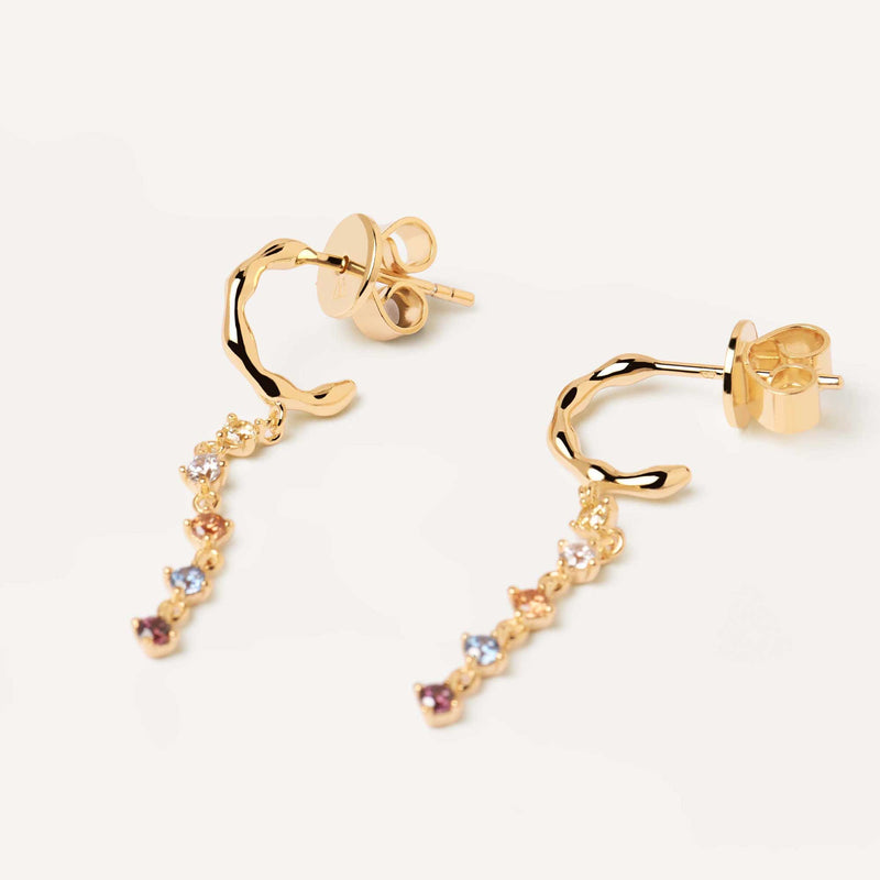 18ct Yellow Gold Vermeil Sage Earrings