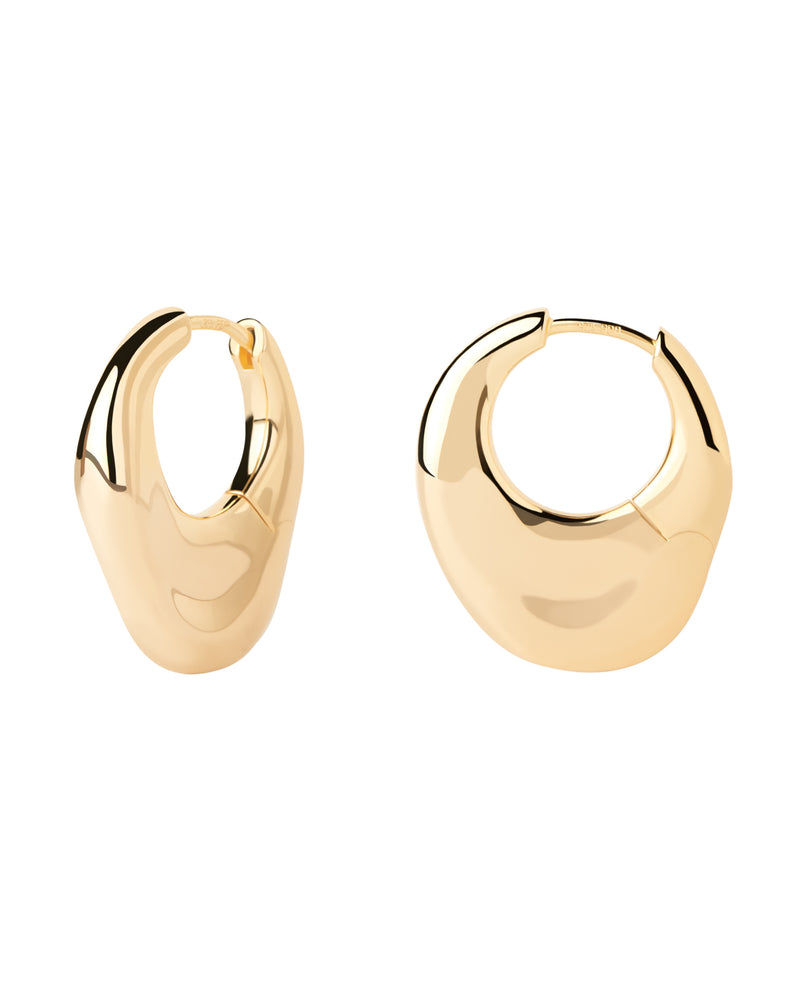 18ct Yellow Gold Vermeil Volcano hoops