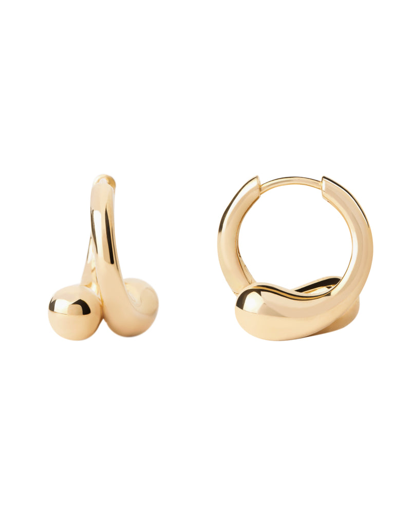 18ct Yellow Gold Vermeil Loop hoops