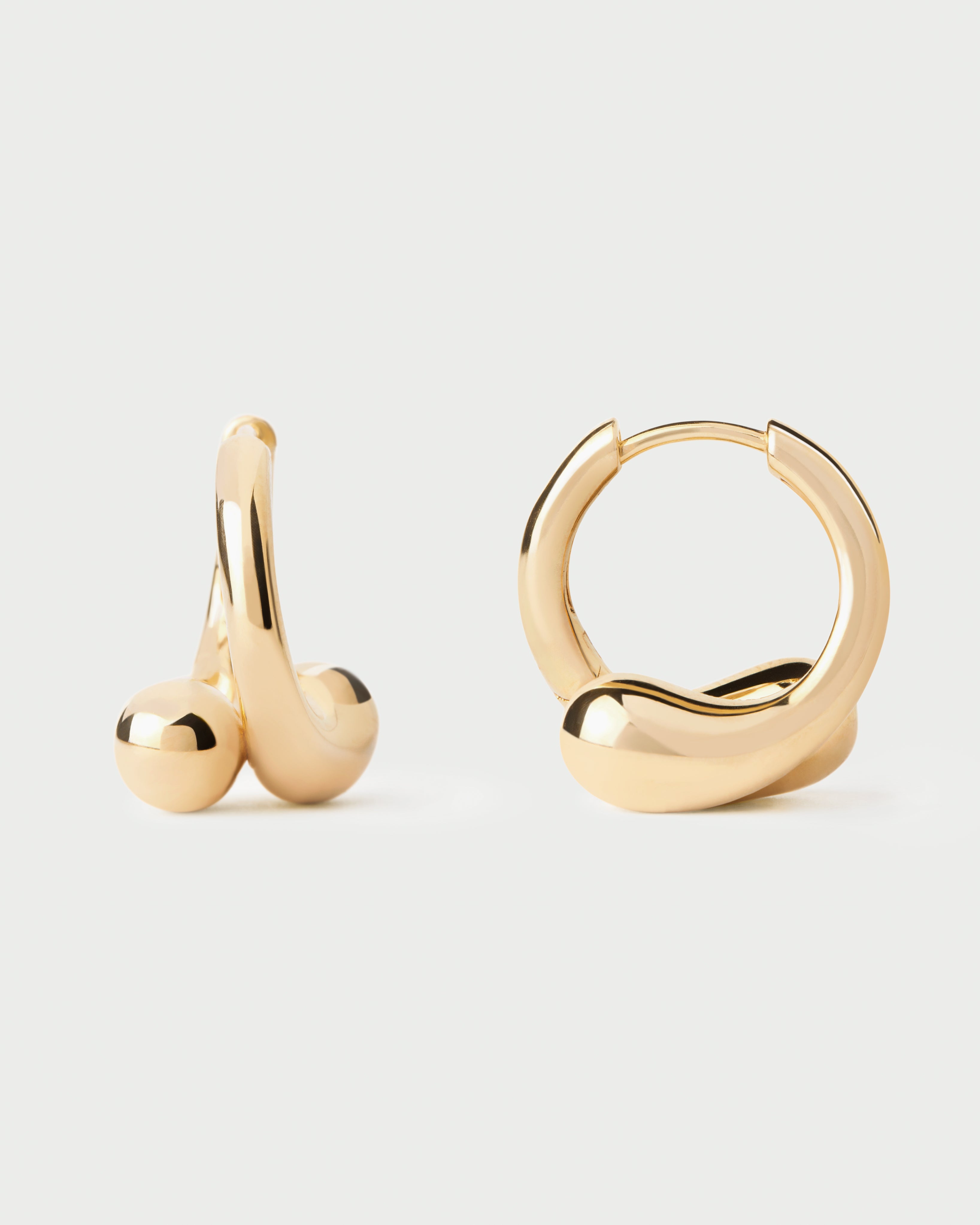 18ct Yellow Gold Vermeil Loop hoops