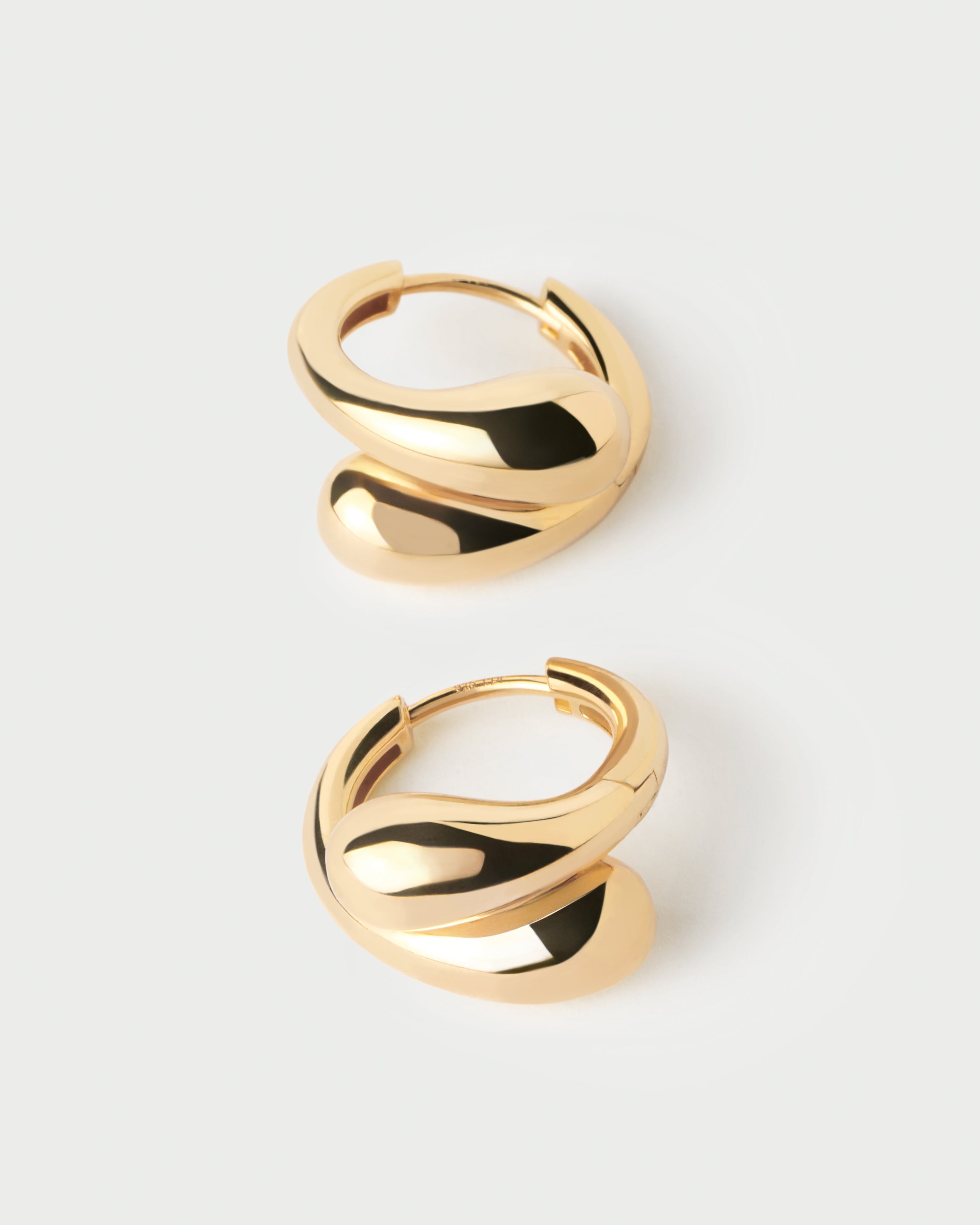 18ct Yellow Gold Vermeil Loop hoops