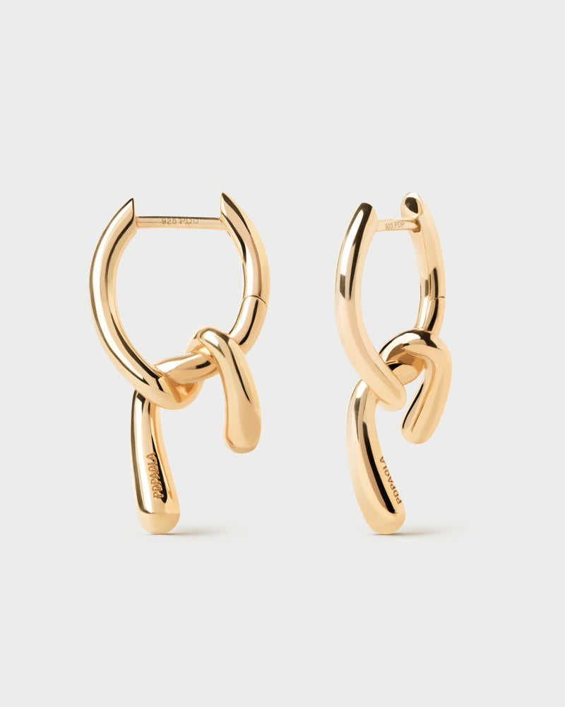 18ct Yellow Gold Vermeil Mini Twist hoops