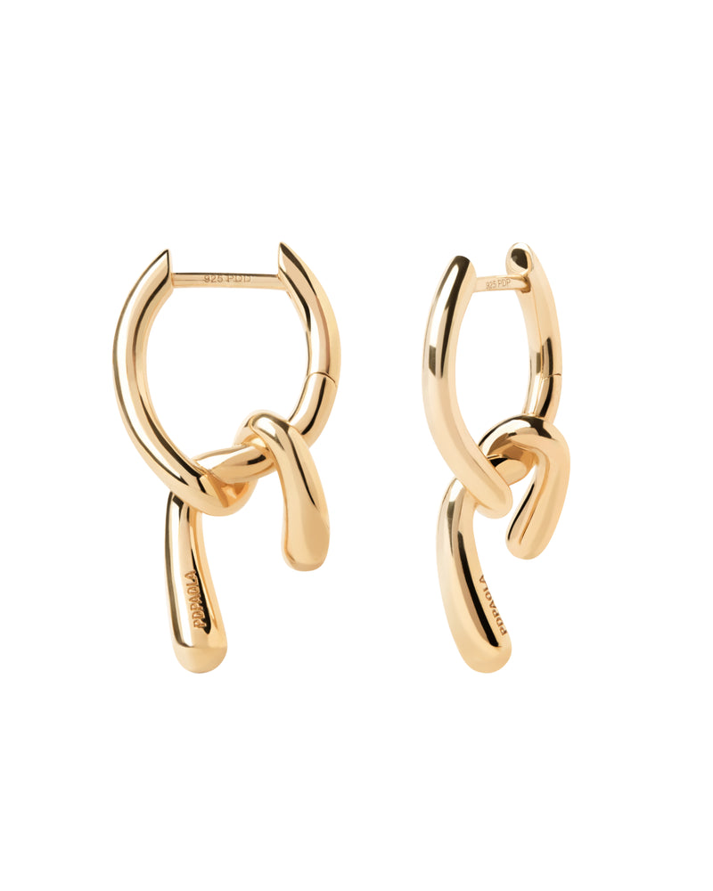 18ct Yellow Gold Vermeil Mini Twist hoops