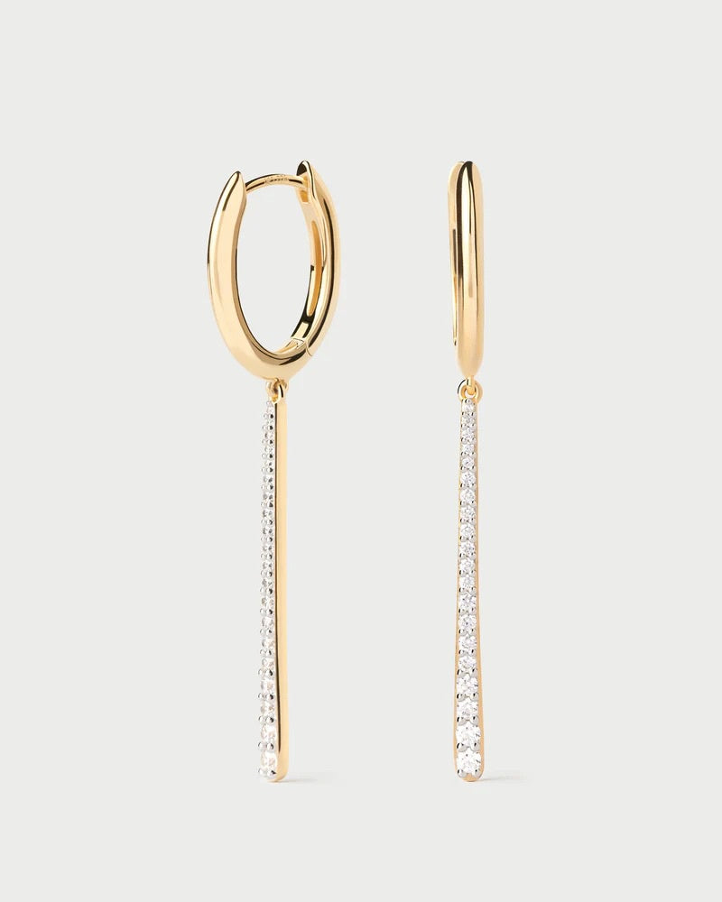 18ct Yellow Gold Plated Olga Hoop Earrings