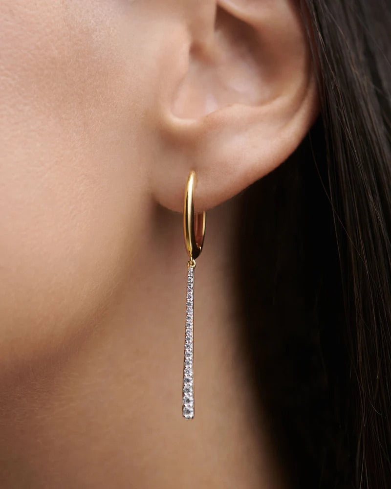 18ct Yellow Gold Plated Olga Hoop Earrings