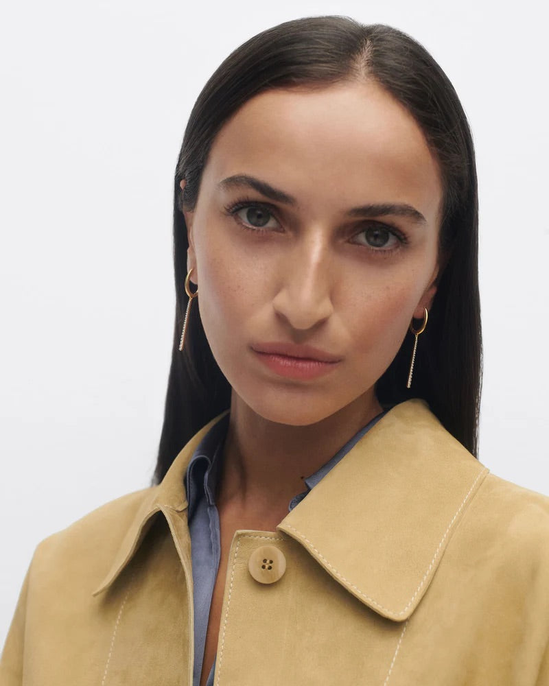 18ct Yellow Gold Plated Olga Hoop Earrings