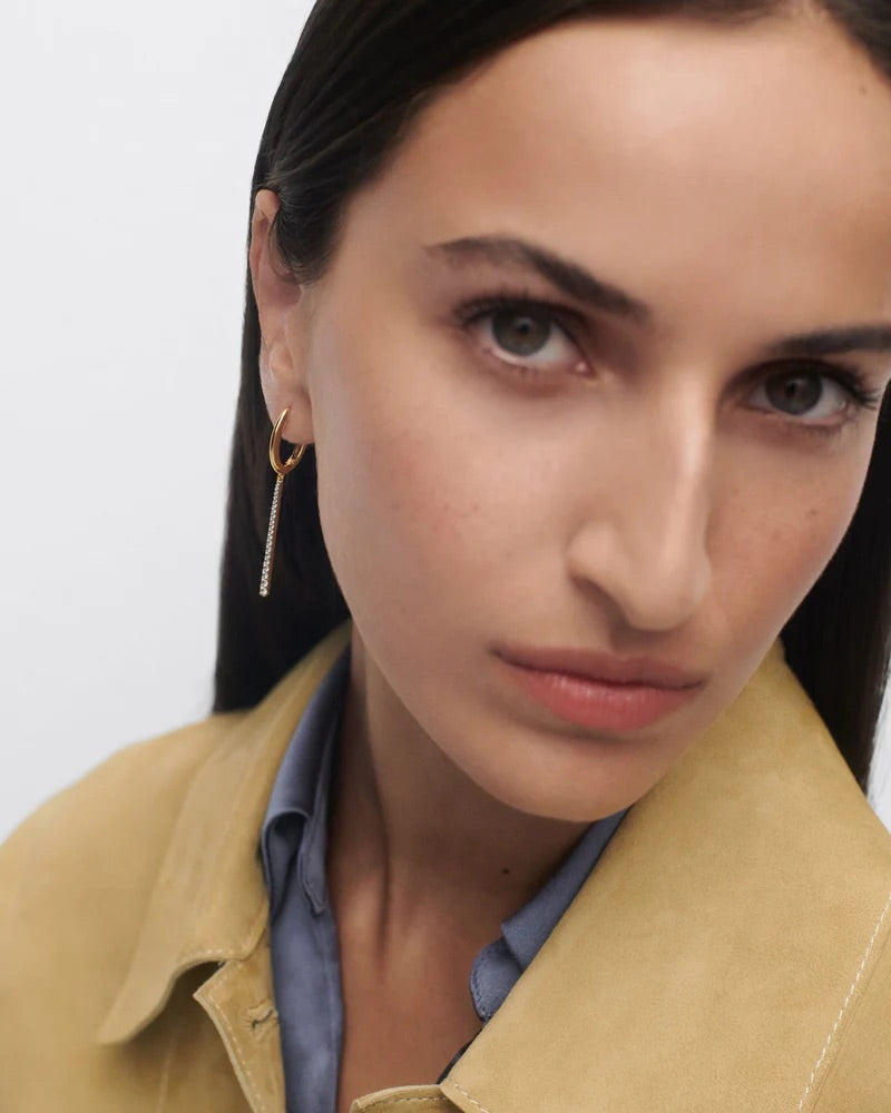18ct Yellow Gold Plated Olga Hoop Earrings