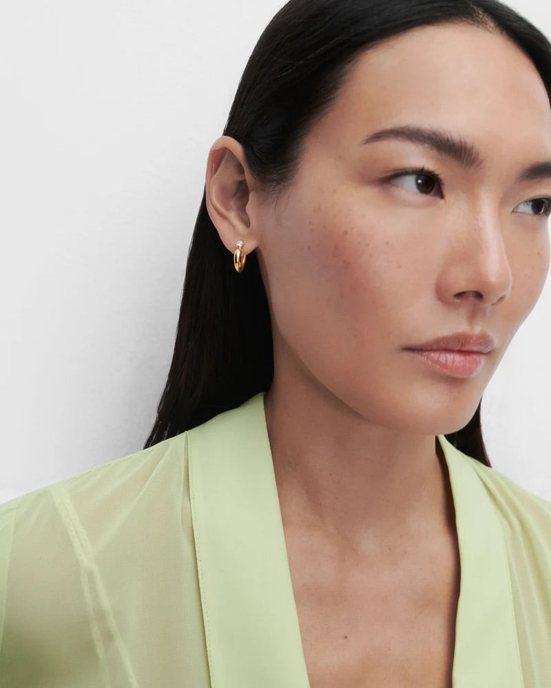 18ct Yellow Gold Plated Becca Hoop Earrings