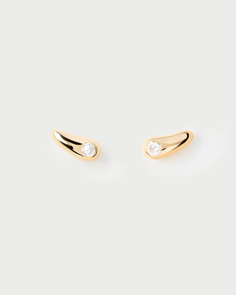 18ct Yellow Gold Plated Serena Stud Earrings
