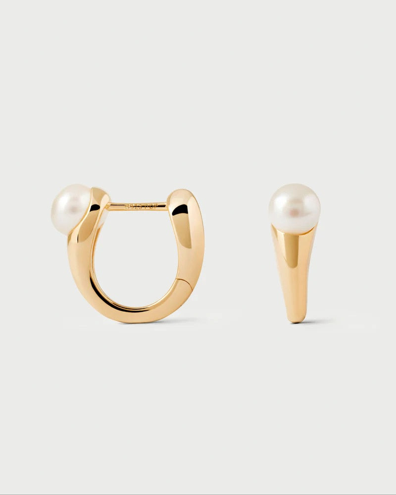 18ct Yellow Gold Plated La Perla Ondine Hoop Earrings