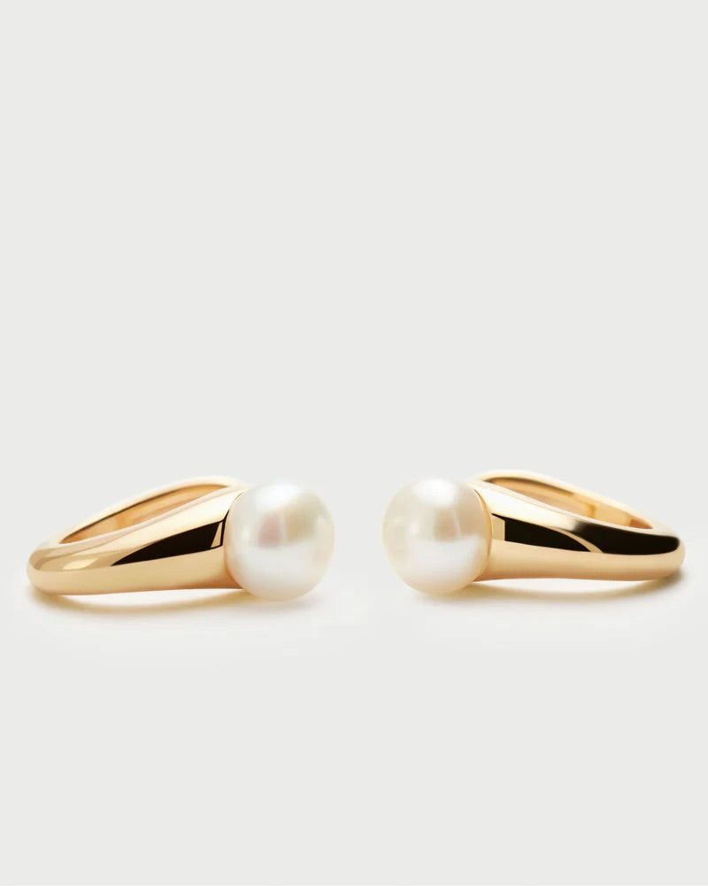 18ct Yellow Gold Plated La Perla Ondine Hoop Earrings
