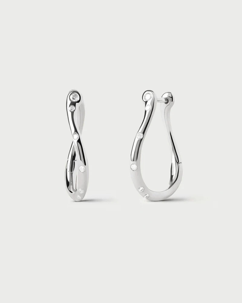 Silver Plated Air Mini Hoop Earrings