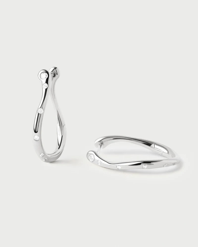 Silver Plated Air Mini Hoop Earrings