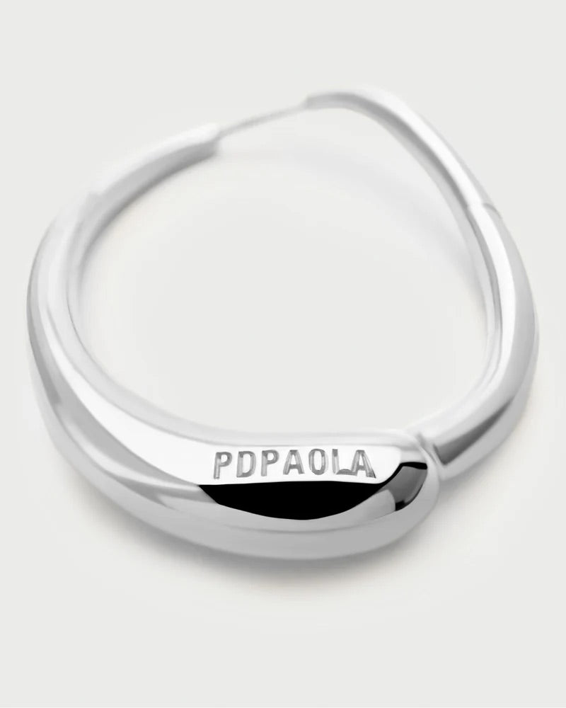 Silver Plated  Halo Hoop Earrings