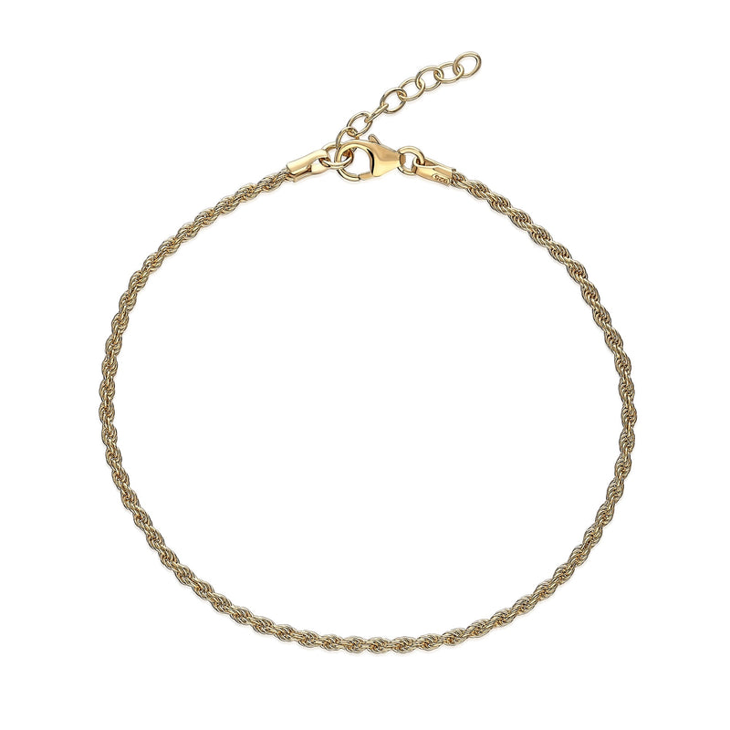 Gold Vermeil Delicate Rope Bracelet