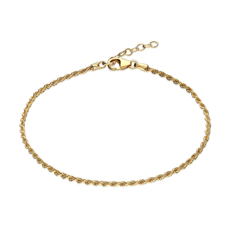 Gold Vermeil Delicate Rope Bracelet