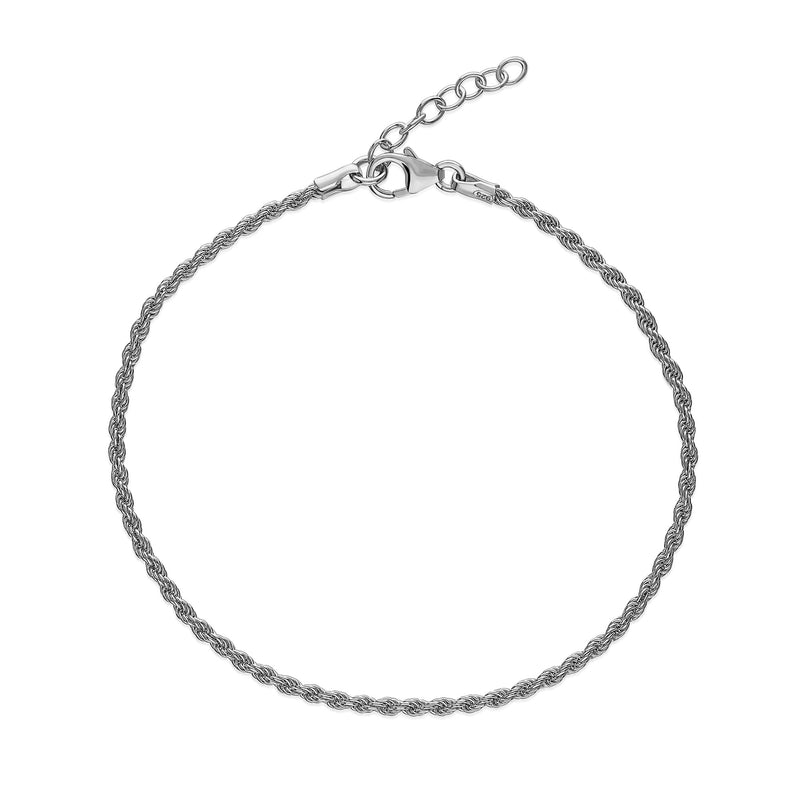 Sterling Silver Delicate Rope Bracelet
