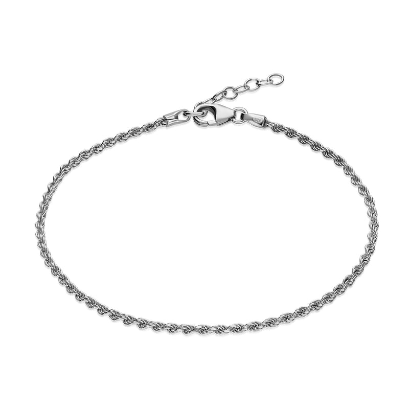 Sterling Silver Delicate Rope Bracelet