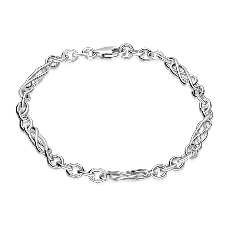 Sterling Silver Celtic Knot Chain Bracelet