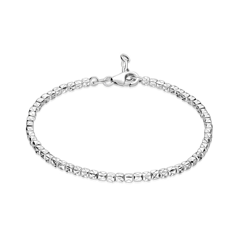 Sterling Silver Cube Bracelet