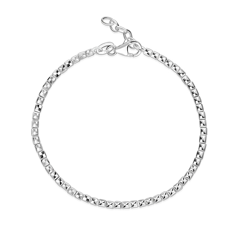 Sterling Silver Cube Bracelet